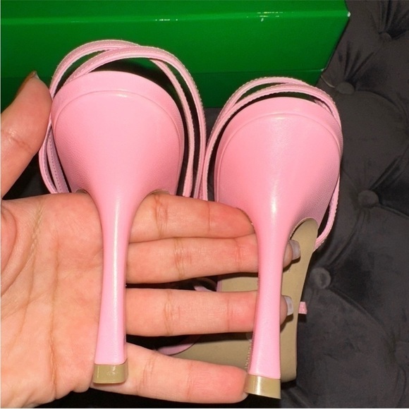 𝅺New Size 38 Bottega Veneta Stretch Sandals Pink - Picture 5 of 7